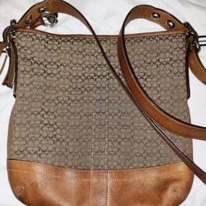 Coach Slim Brown Canvas Crossbody Bag H0685-F10417
